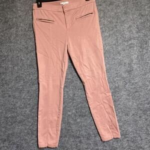Loft Pants Women’s Pink Salmon Size 8 Soft Casual  Skinny Leg
